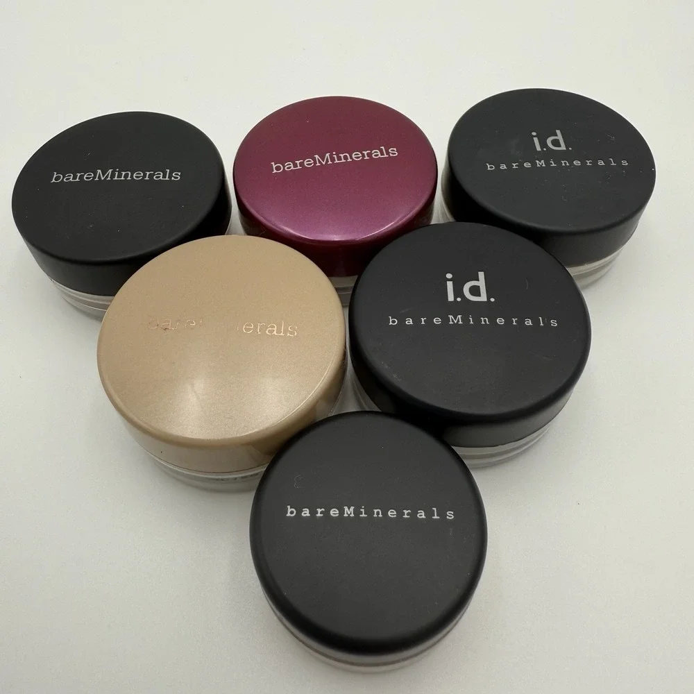 Lot of 6 BareMinerals Neutral‎ Eye Shadow Color Green Orange Yellow Pearl Browns
